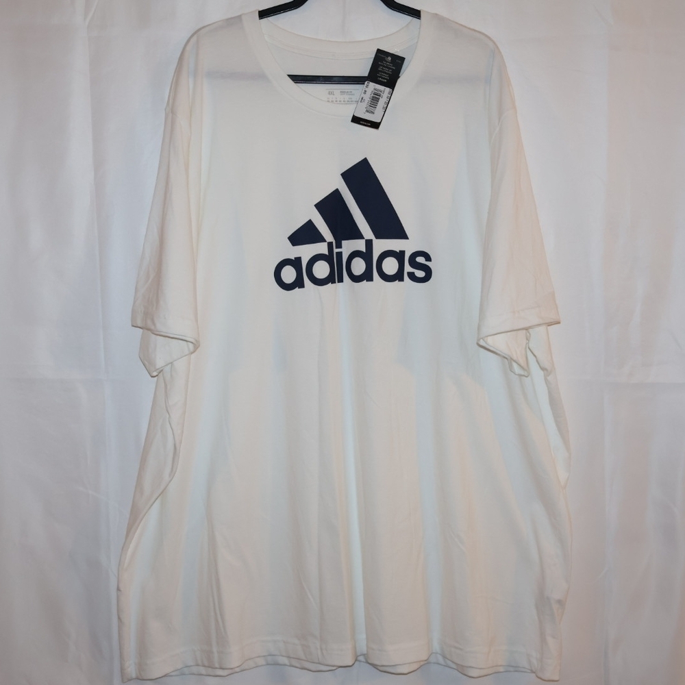 Adidas White Tee / Navy Logo